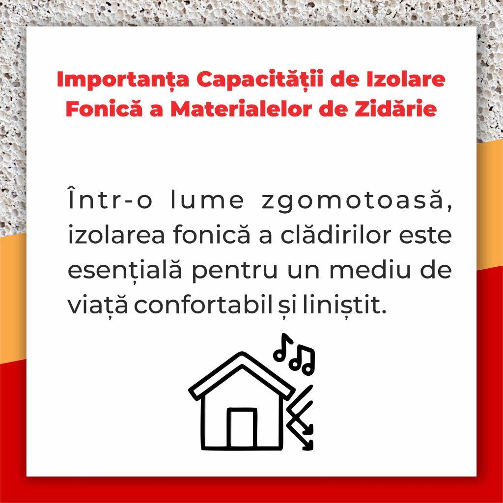 Importanta Capacitatii de Izolare Fonica a Materialelor de Zidarie