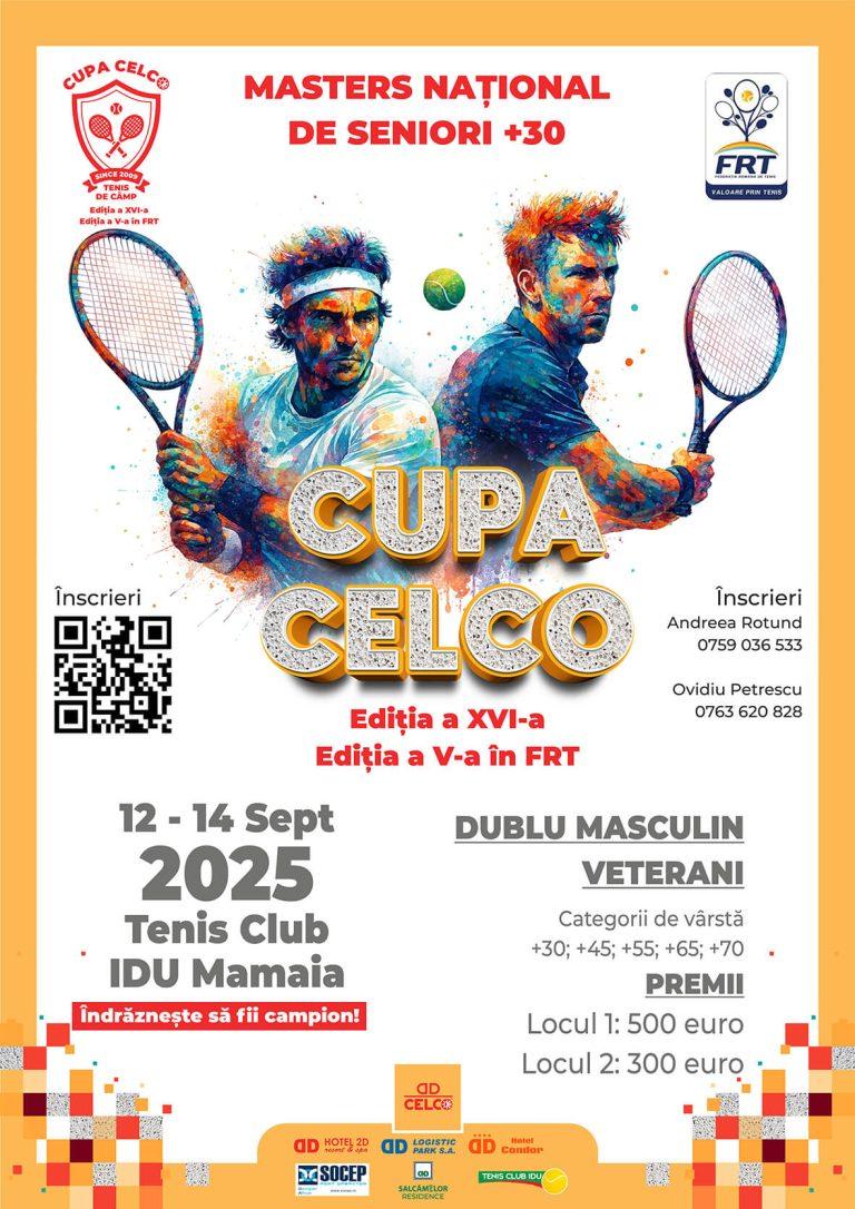 Cupa CELCO Tenis Dublu Veterani 2025 INST Afis V4