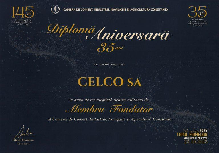 Diploma Aniversara CELCO CCINA 2025